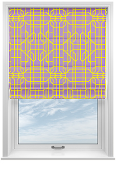 Bamboo Candy, Yellow Lilac - Roman Blind